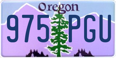 OR license plate 975PGU