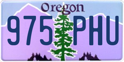 OR license plate 975PHU