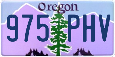 OR license plate 975PHV