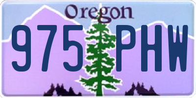 OR license plate 975PHW