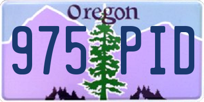 OR license plate 975PID