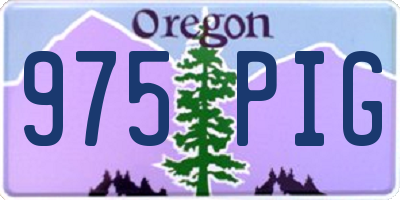 OR license plate 975PIG