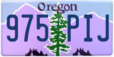 OR license plate 975PIJ