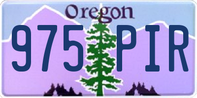 OR license plate 975PIR