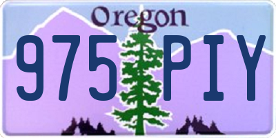 OR license plate 975PIY