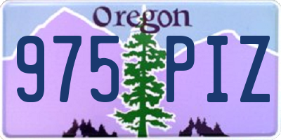 OR license plate 975PIZ