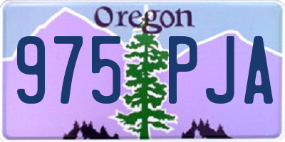 OR license plate 975PJA