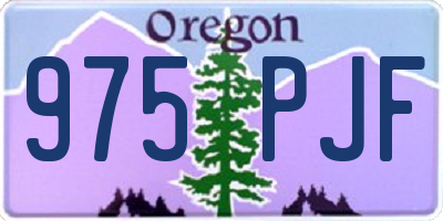 OR license plate 975PJF