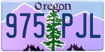 OR license plate 975PJL