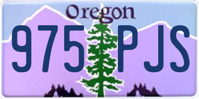 OR license plate 975PJS