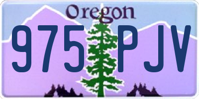 OR license plate 975PJV