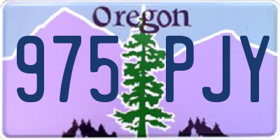 OR license plate 975PJY