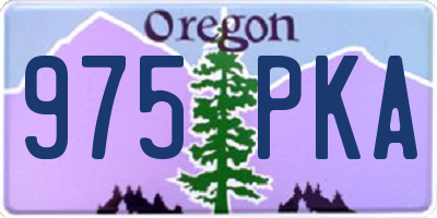 OR license plate 975PKA
