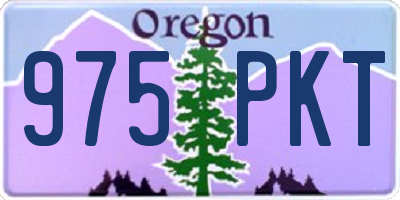 OR license plate 975PKT