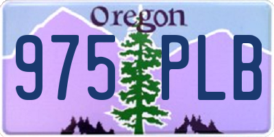 OR license plate 975PLB