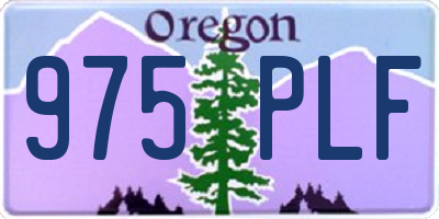 OR license plate 975PLF
