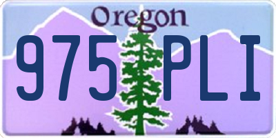 OR license plate 975PLI