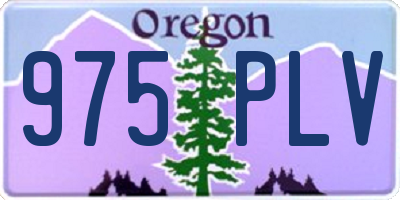 OR license plate 975PLV
