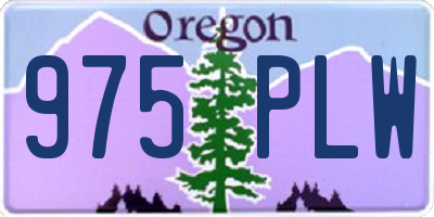 OR license plate 975PLW