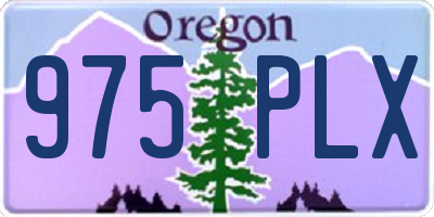 OR license plate 975PLX