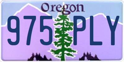 OR license plate 975PLY