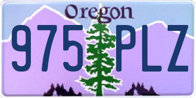 OR license plate 975PLZ