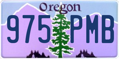 OR license plate 975PMB