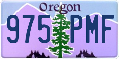 OR license plate 975PMF