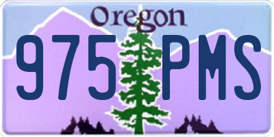 OR license plate 975PMS