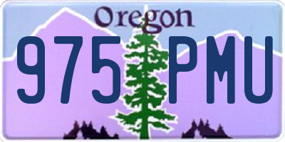 OR license plate 975PMU