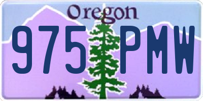 OR license plate 975PMW