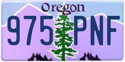 OR license plate 975PNF