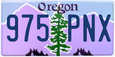 OR license plate 975PNX
