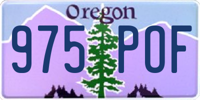 OR license plate 975POF