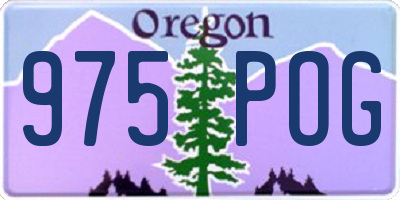 OR license plate 975POG