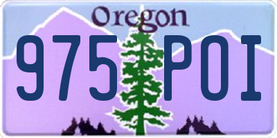OR license plate 975POI