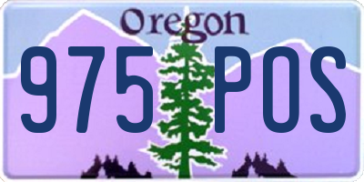 OR license plate 975POS