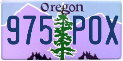 OR license plate 975POX