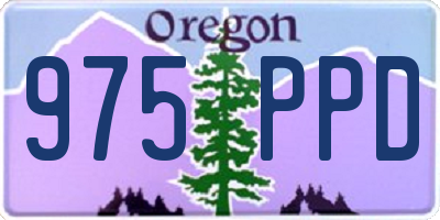 OR license plate 975PPD
