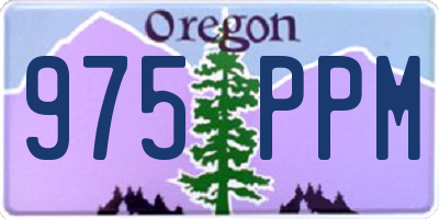 OR license plate 975PPM