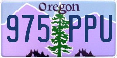 OR license plate 975PPU