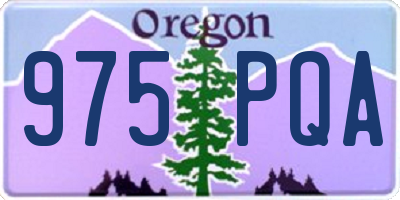 OR license plate 975PQA