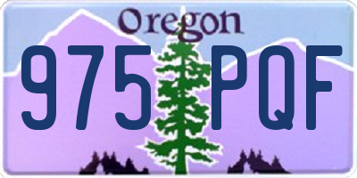 OR license plate 975PQF