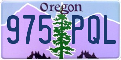 OR license plate 975PQL