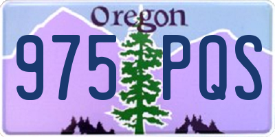 OR license plate 975PQS