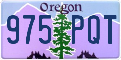 OR license plate 975PQT