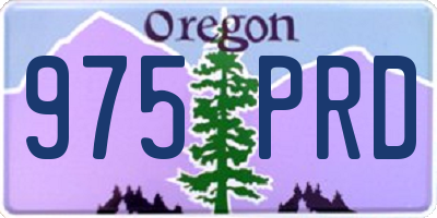 OR license plate 975PRD