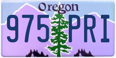 OR license plate 975PRI