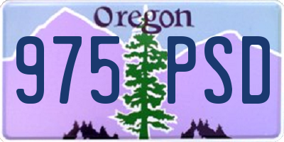 OR license plate 975PSD