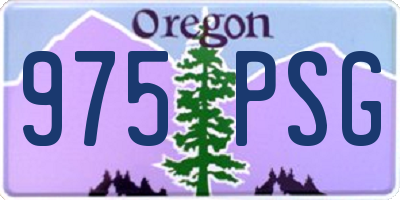 OR license plate 975PSG